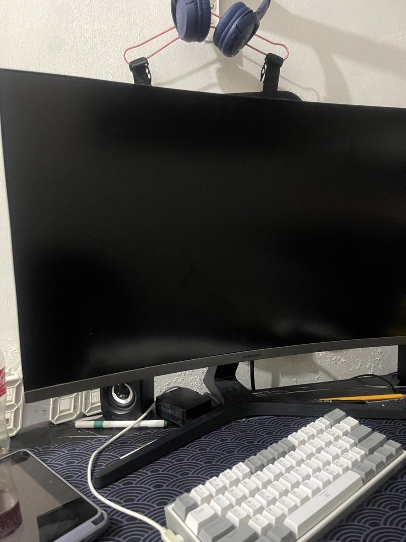 Samsung C27R500FHE Curved Color Display Unit (Category: Monitor Screens) located in Antipolo. Submitted by micss03 (Listing ID 1470426165, Image 2). Description: - Model: Samsung 27-inch Curved Monitor (C27R500FHE) - Condition: Clean screen, fully functional ports, and well-maintained black housing - Inclusion: Original 14V DC power adapter and sturdy stand - Performance: Great for work-from-home setups, daily use, and casual gaming - Meet-ups or