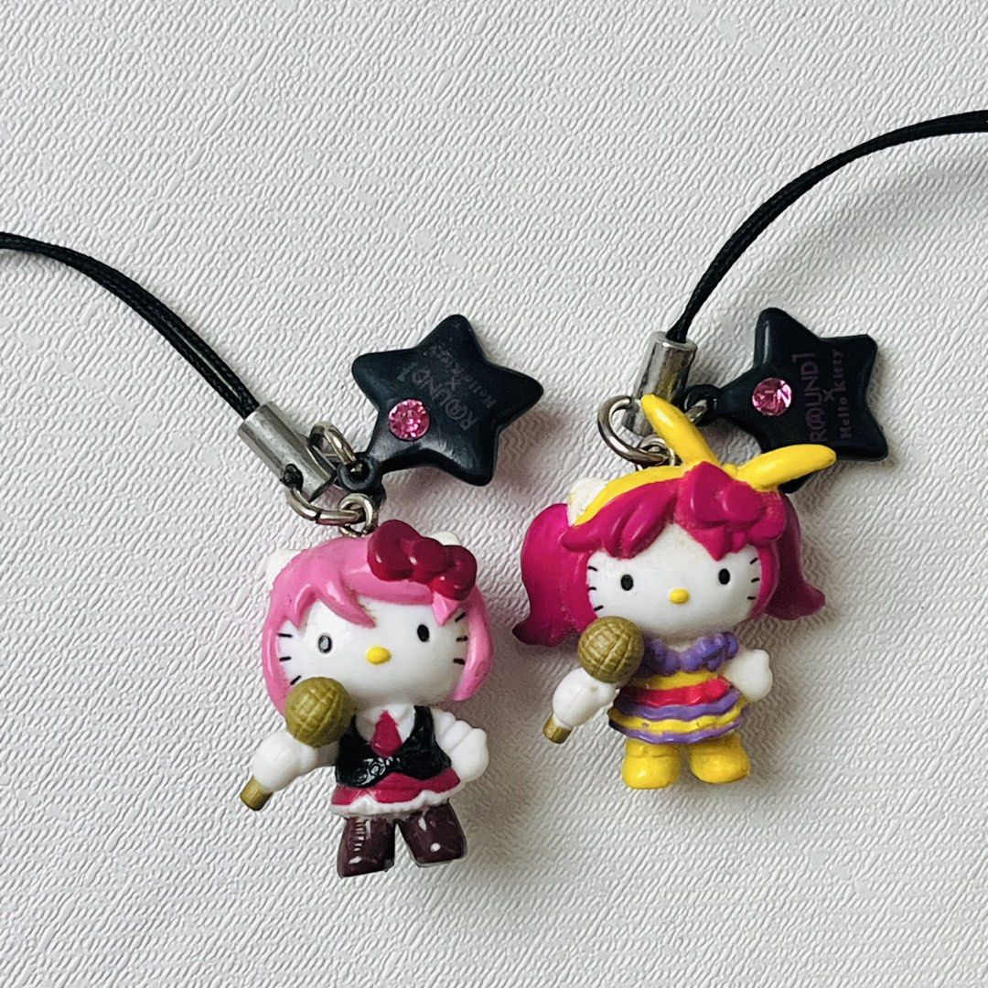 Sanrio Hello Kitty Round1 Karaoke Singer Cell Phone Strap Set, Toys ...