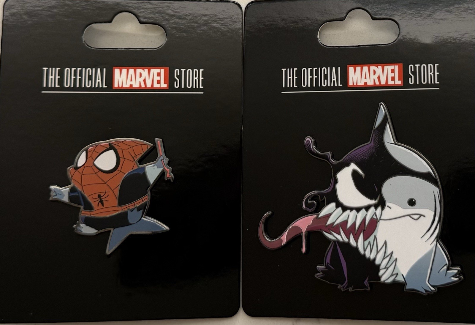 SDCC 2026 MARVEL Rivals Jeff The Shark Spider-Man And Venom Pin Set ...