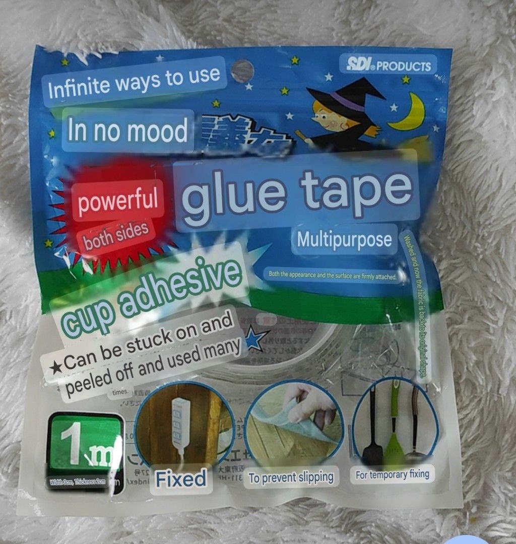 SDI Reusable Gel Tape (Category: Home Improvement Tools & Accessories) located in Cainta. Submitted by fukunekojapansurplus (Listing ID 1470364601, Image 2). Description: 80 pesos SDI Japan Mysterious Gel Tape a transparent, reusable, super-strong double-sided acrylic gel tape..