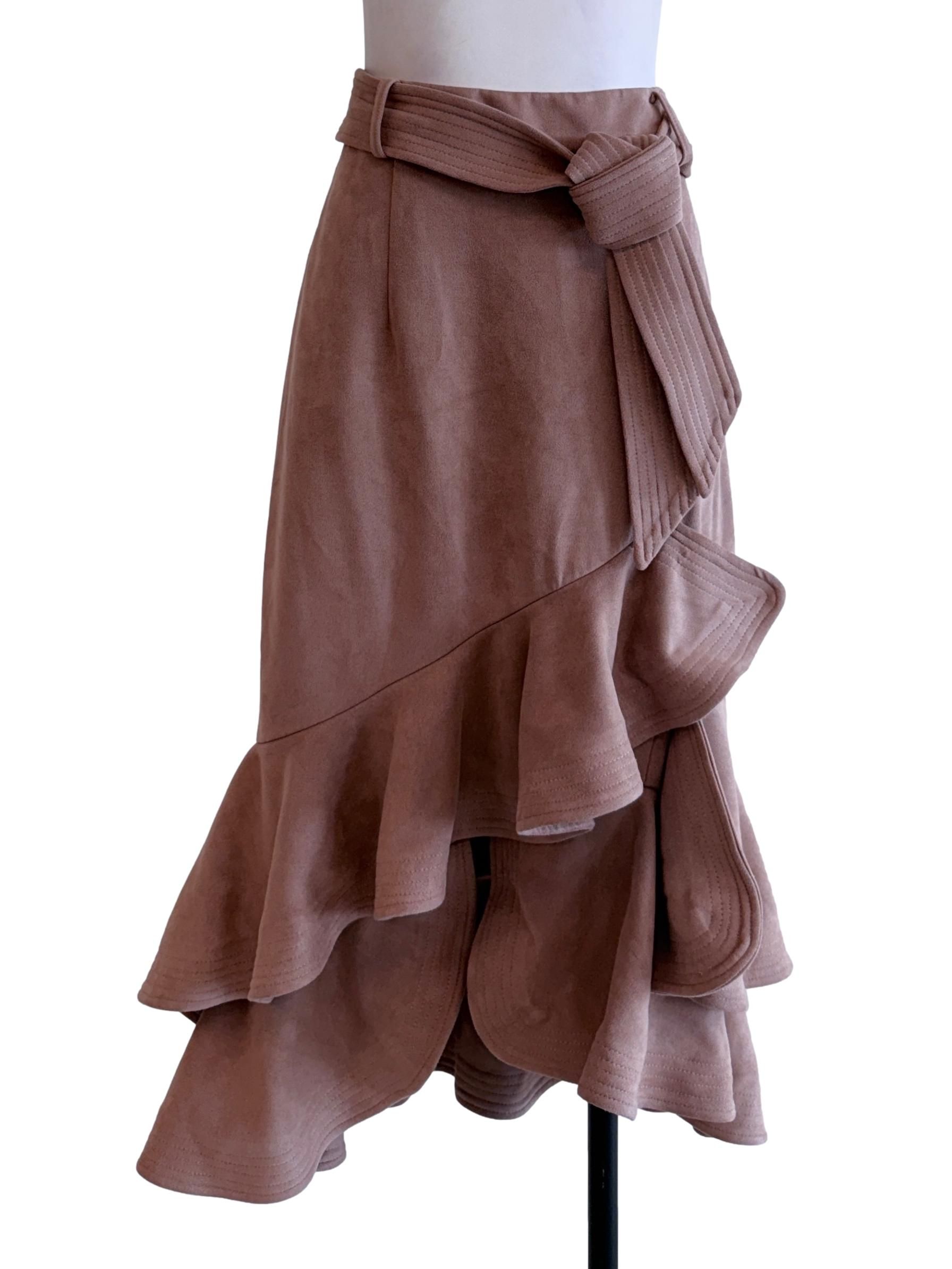 Sheike Dark Beige Asymmetrical Knee Skirt #crssale, Women's Fashion ...