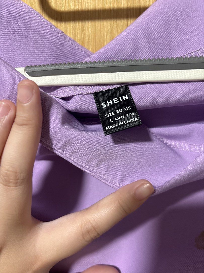 SHEIN Purple Mini Skirt Size L (Category: Skirts) located in Taguig. Submitted by pauu1234 (Listing ID 1470406947, Image 2). Description: 📌 Only used once 📌 Fits M-L body frames Original price: ₱220 - payment first basis - next day pick up (contact seller if needed immediately) - taguig area 😊.