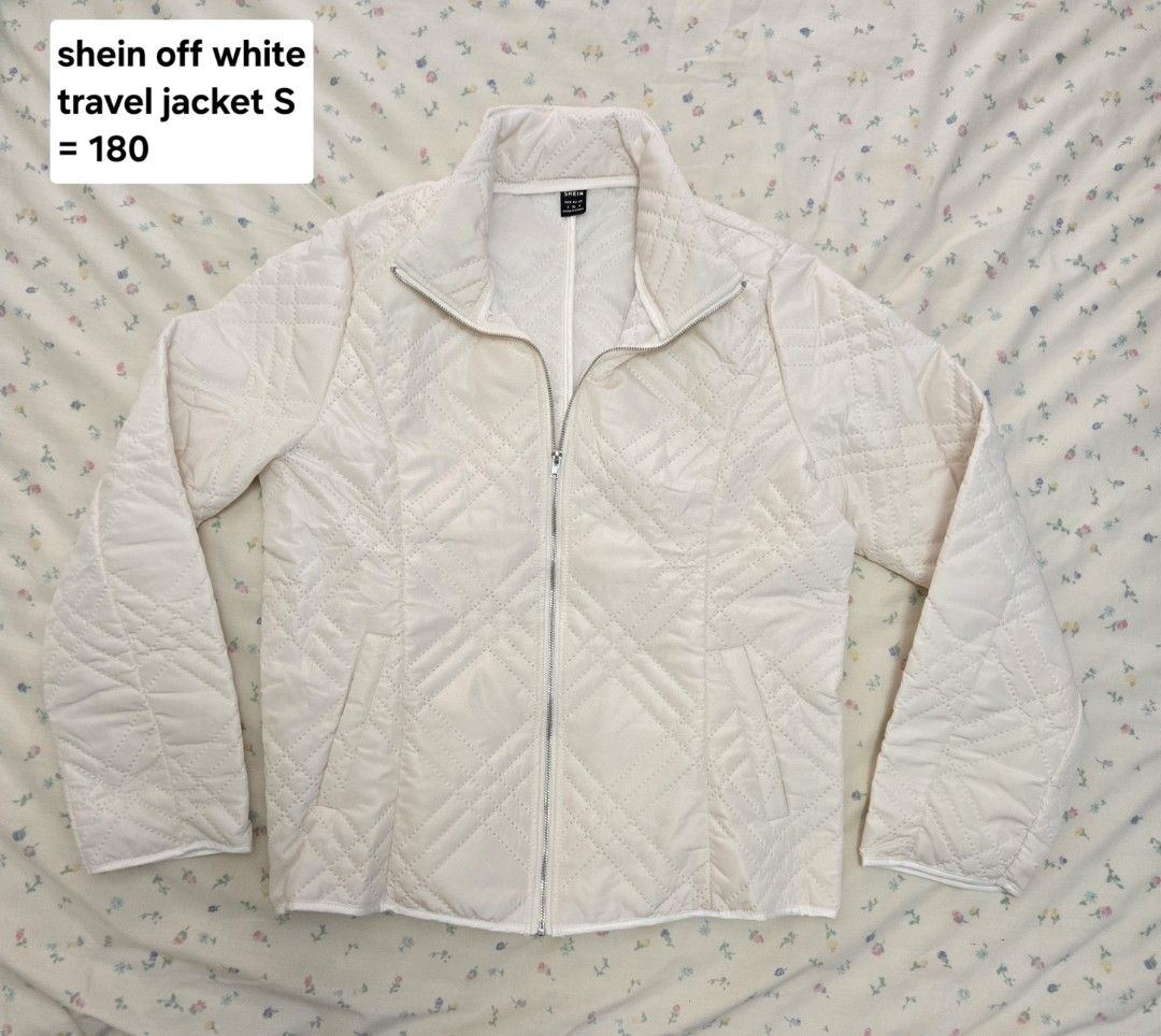 Shein travel jacket women Small (Category: Coats, Jackets and Outerwear) located in Manila. Submitted by chocomoose (Listing ID 1470383224, Image 1). Description: No stain or flaw. New condition Shein Size small Pwede pang travel to cold places.