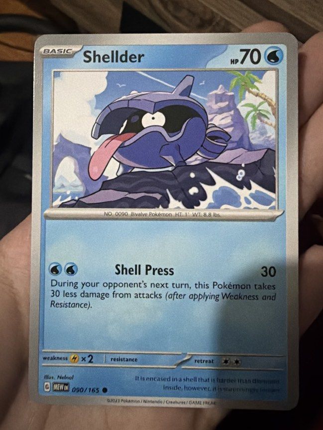 Shellder Pokemon 151 Normal Card (Category: Raw Singles) located in Quezon City. Submitted by bananak1tchen (Listing ID 1470508158, Image 1). Description: RFS: Decluttering MOP: Bank Transfer MOD: J&T / SDD.