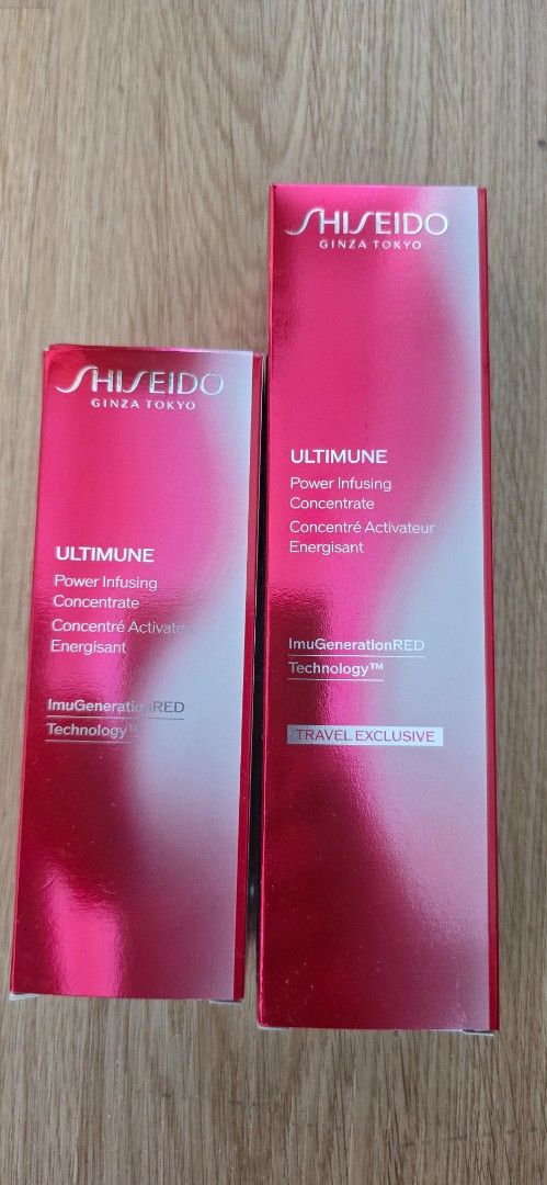 Shiseido Ultimune Power Infusing Concentrate Serum Set (Category: Face Care) located in Manila. Submitted by vi_ka (Listing ID 1470407459, Image 1). Description: - Authentic Shiseido Ultimune Power Infusing Concentrate serums bought from Tokyo airport - Powered by ImuGenerationRED Technology for ultimate anti-aging and hydration - Trave editiin, unopened, and sealed original boxes - Size options available: 100ml and 50ml bottles - Premium Japanes