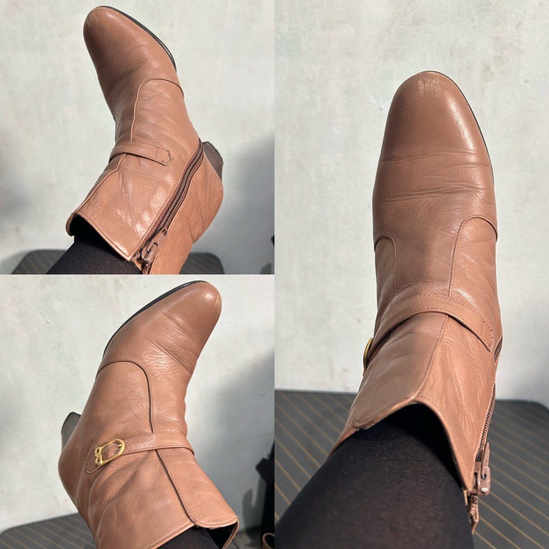 Side Style Buckle Zip Ankle Boots (Category: Boots) located in Quezon City. Submitted by jjsurplus_23 (Listing ID 1470366270, Image 2). Description: 22.5cm insole.