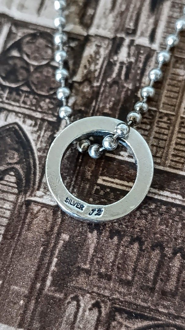 Silver Ring Pendant Necklace With Ball Chain (Category: Necklaces) located in Gingoog City. Submitted by ThePurpleBox (Listing ID 1470430631, Image 3). Description: Channel timeless, romantic elegance! 1580php✅ This minimalist flat-ring design beautifully mirrors the sentimentality of the Victorian Era, when jewelry was deeply symbolic. The "EVERLASTING" engraving echoes the classic Victorian "Acrostic" and "Mizpah" jewelry traditions—where hidde