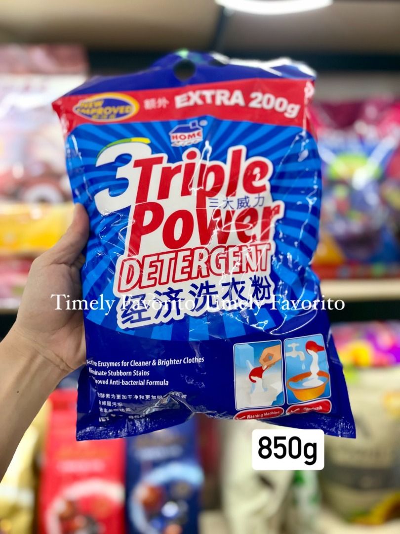 Singapore 3 Triple Power Detergent Powder 850g, Furniture & Home Living ...