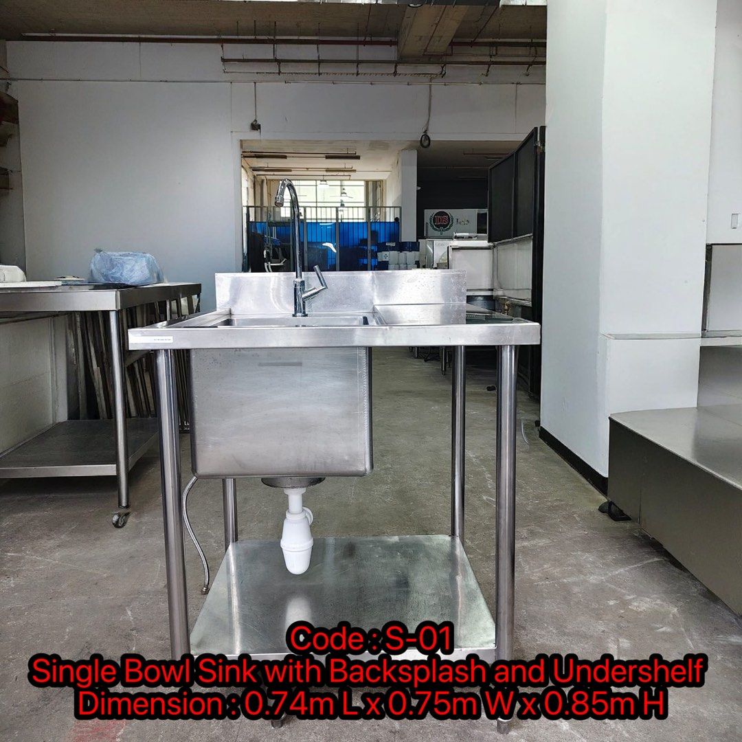 Instruments All Types Electronic Instruments Single Bowl Sink with Backsplash and Undershelf, Furniture & Home ...