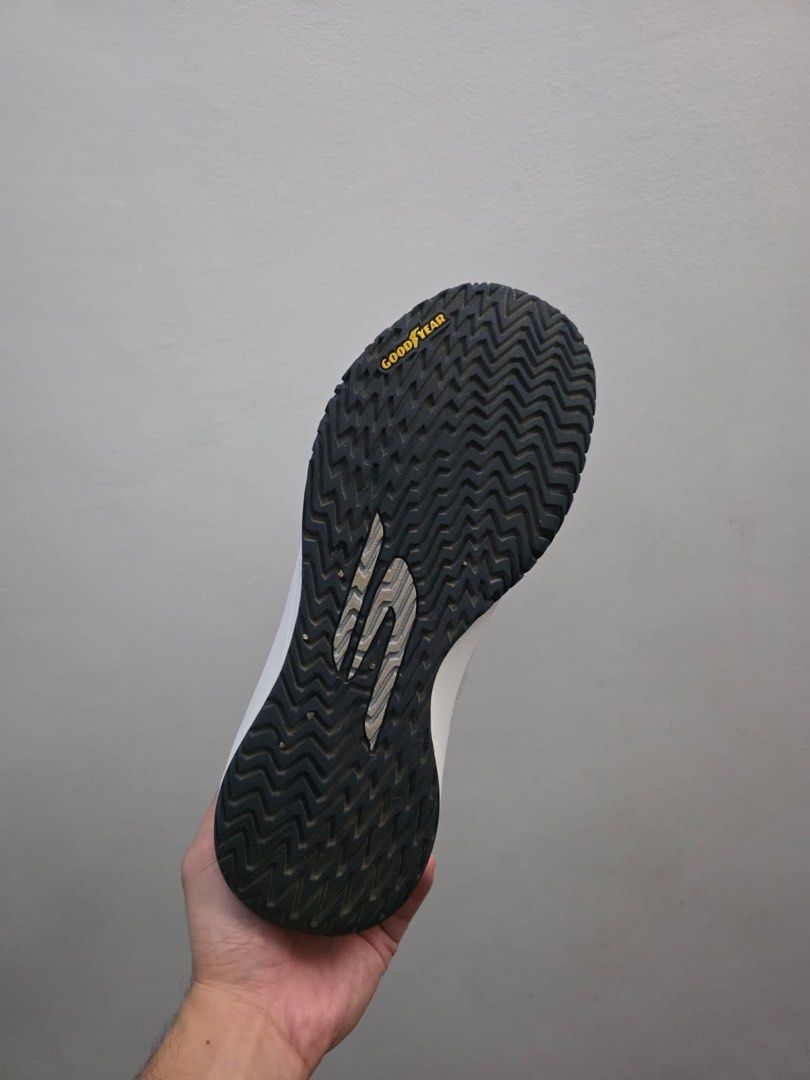 Skechers pickleball shoes (Category: Sneakers) located in Manila. Submitted by bellafleur (Listing ID 1470350522, Image 2). Description: - Brand/Model: Skechers Athletic Trainers - Color: Grey and White - Outsole: Durable Goodyear rubber with excellent grip and traction - Closure: Lace-up with reinforced eyelets and supportive side webbing straps - Comfort: Perforated synthetic toe overlay and cushioned midsole - Condition: Minimal wear on treads