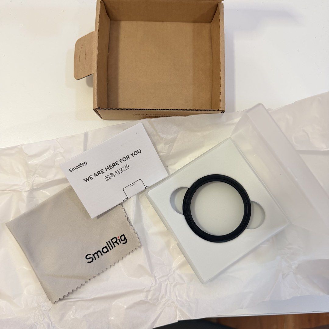 SmallRig X100VI UV Filter (Black) (Category: Lens & Kits) located in Rizal. Submitted by zkdlvr (Listing ID 1470409046, Image 2). Description: - Authentic SmallRig UV camera filter - Unused, only opened box to check item - Compatible with X100VI and X100V - With a cleaning cloth and original packaging - RFS: Decided on getting a mist filter.