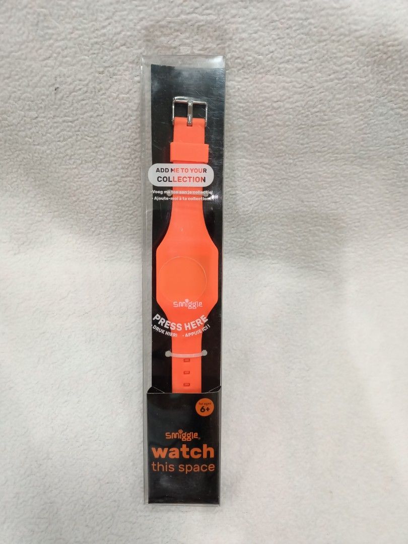 Smiggle Watch This Space Orange Digital Watch (Category: Women's Watches) located in Manila. Submitted by jollynest24 (Listing ID 1470495016, Image 1). Description: - Brand new and unopened in original packaging - Vibrant orange silicone strap with a secure buckle closure - Bright LED display that lights up with a simple press - Ideal gift or collectible item - Recommended for ages 6 and up - 5 pcs onhand - Sampaloc Manila - Gcash.