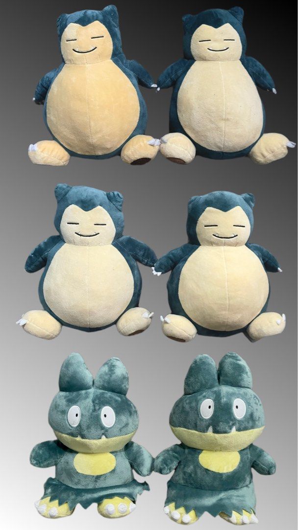 Snorlax and Munchlax (Category: Plushies & Soft Toys) located in General Santos City (Dadiangas). Submitted by cassie_g (Listing ID 1470508473, Image 1). Description: meetup/maxim/J&T.