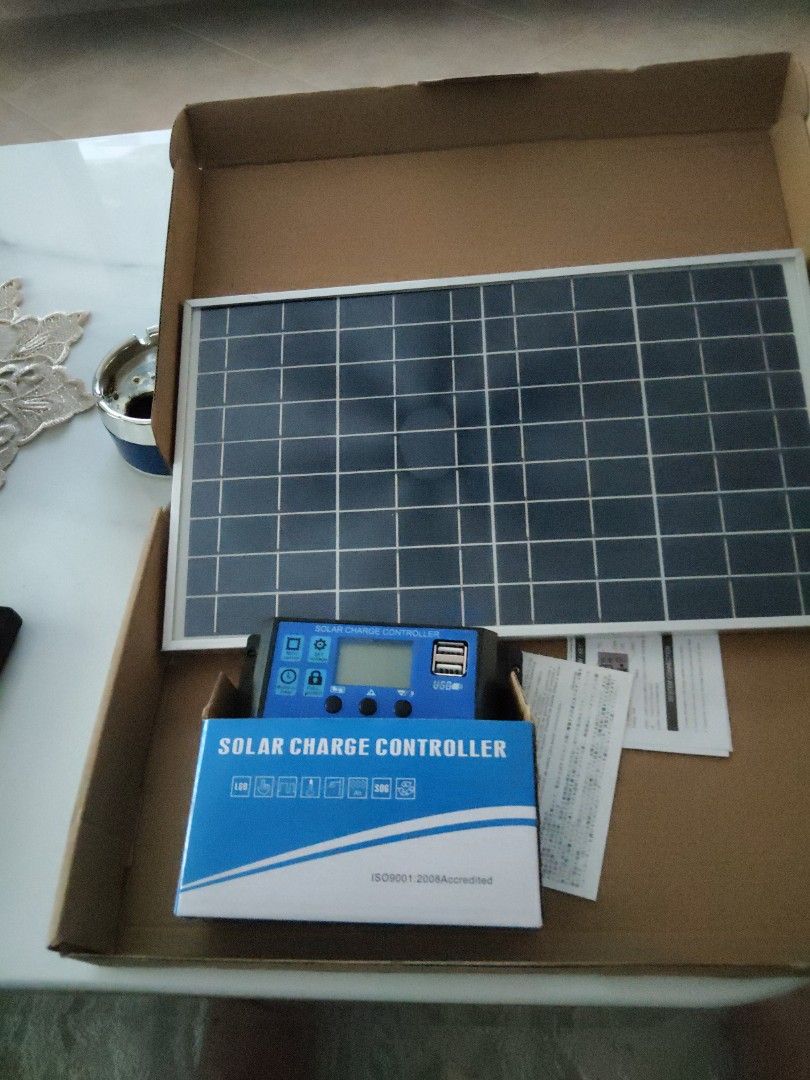 Solar Panel Repire Solar Panel With Solar Charge Controller, Furniture & Home Living ...