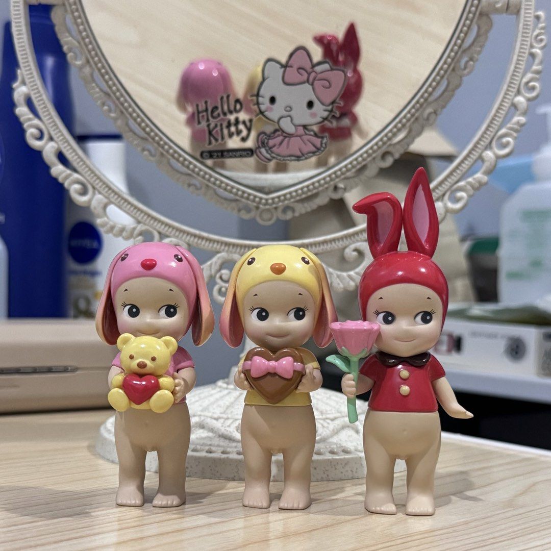 Sonny Angel GOL Series (Category: Designer & Blind Box Toys) located in Manila. Submitted by _chingchingcart (Listing ID 1470479474, Image 1). Description: - For Sale or Trade - Mint Condition for all - X price sensi Cuddly Bear - 2700 Choco Lop - 2000 Rose - 1000 .