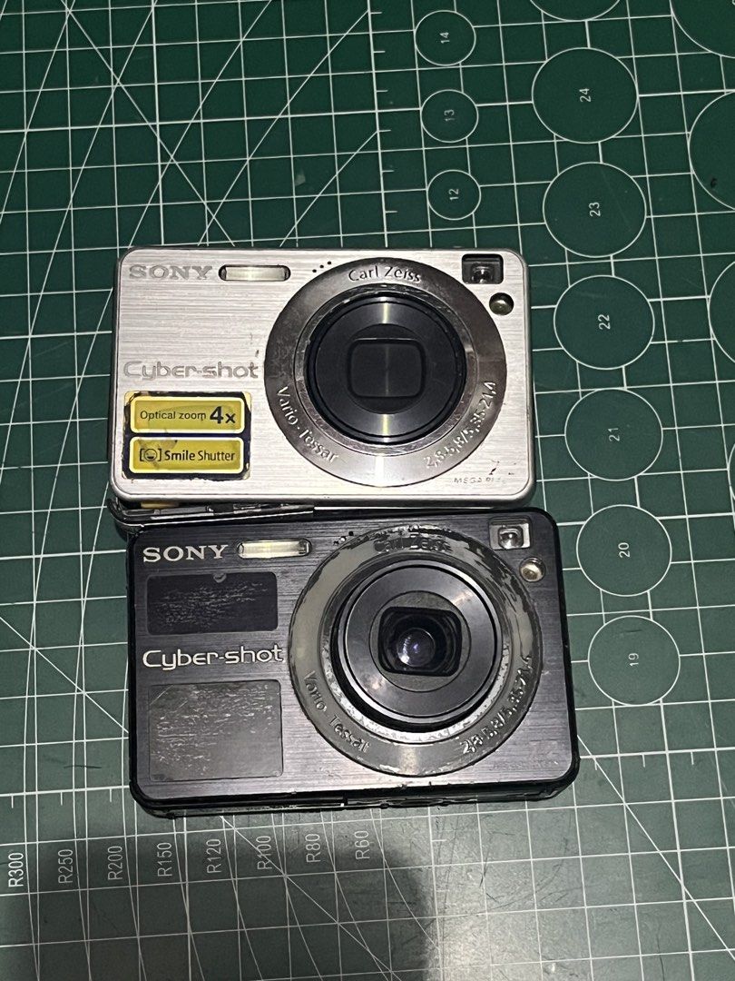 SONY CYBERSHOT DSC W-110 (TESTED) (Category: Cameras) located in Pasig City. Submitted by xoxoyours (Listing ID 1470399984, Image 2). Description: 2 SONY DSC W110 -TESTED- 📌 Price: 700 for both of them AS IS battery not included - for parts or if kaya nyo irepair Details: Black Sony Dsc W110 -Lens stuck -no sample photo -Buttons still okay -body cosmetics 3/10 -Lcd is okay -some screws are missing Silver Sony Dsc W110 -Lens is working but the ou