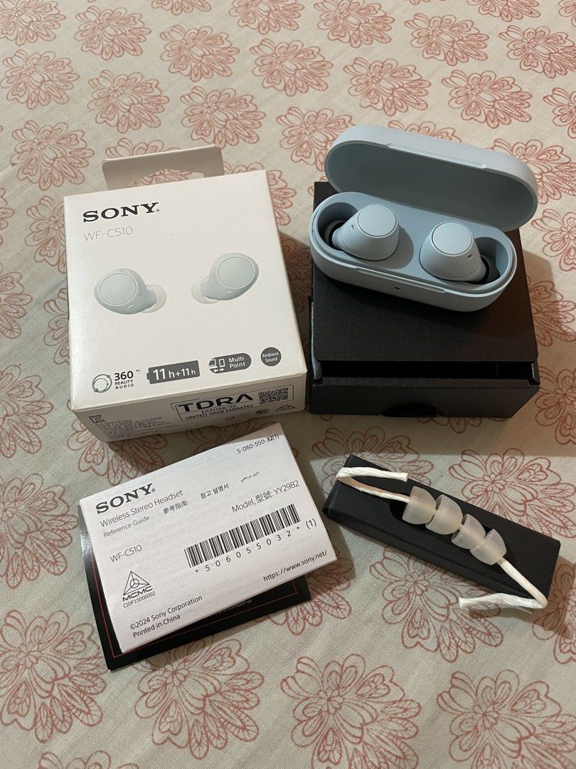 Sony WF C510 Wireless Earbuds (Category: Earphones) located in Rizal. Submitted by jent99 (Listing ID 1470420985, Image 1). Description: ✅ Payment first before ship (gcash) -Both working -Change of silicone (white to black) due to yellowing -No charger (cord and adaptor) -If u want to check condition can meetup gateway cubao or sm north only - rfs: decluttering - mop: gcash - mod: j&t loc: rizal.