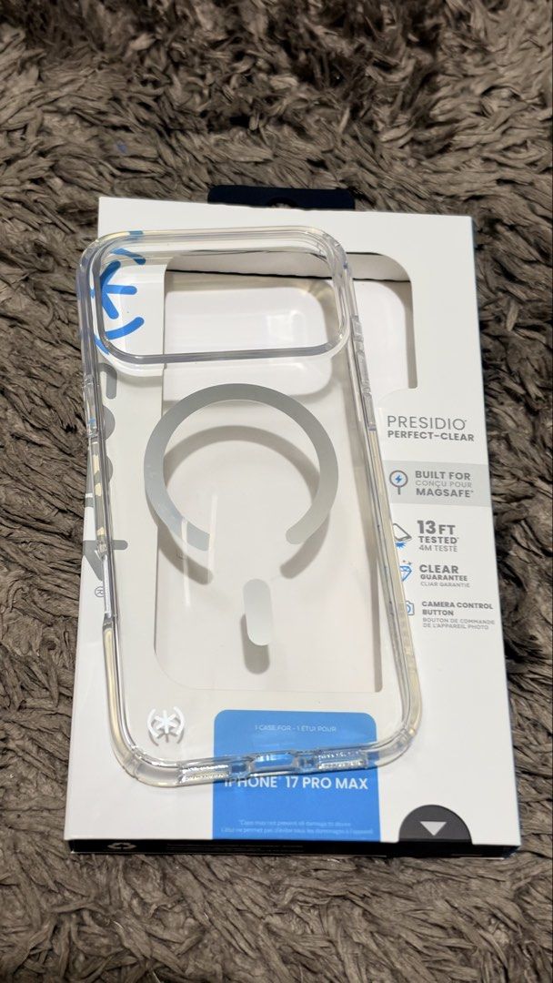 Speck Presidio Perfect Clear Magsafe Case for iPhone 18 Pro Max (Category: Cases & Sleeves) located in Batangas. Submitted by etc.byflc (Listing ID 1470363646, Image 2). Description: 📍 Batangas 📌 Payment first, no COD 🛵🚚 Shipping via J&T or LBC 📩 for inquiries Authentic item personally bought from Powermac store SM Batangas on 10.20.2026 Available and ready for shipping -In excellent condition, like brand new -Used only for phone protection 