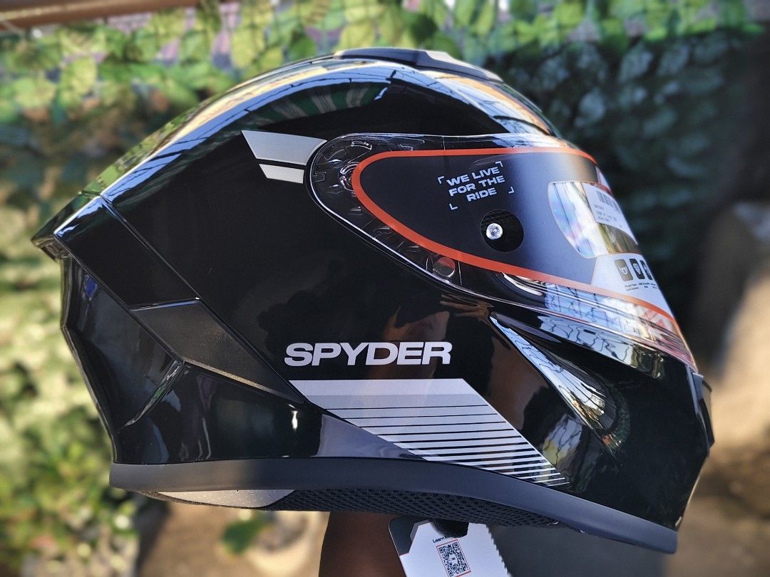 Spyder EOX Full Face Helmet Black/Grey Size XL (Category: Bicycles) located in Manila. Submitted by kuys_vince. (Listing ID 1470554902, Image 3). Description: - Brand new, never used with original factory tags and stickers attached - Model: Spyder EOX Full Face Motorcycle Helmet - Color: Glossy Black and Grey Graphics - Size: XL (61/62cm) - Safety Standard: ECE 22.06 certified - Visor: Pinlock prepared - Retention System: Quick release.