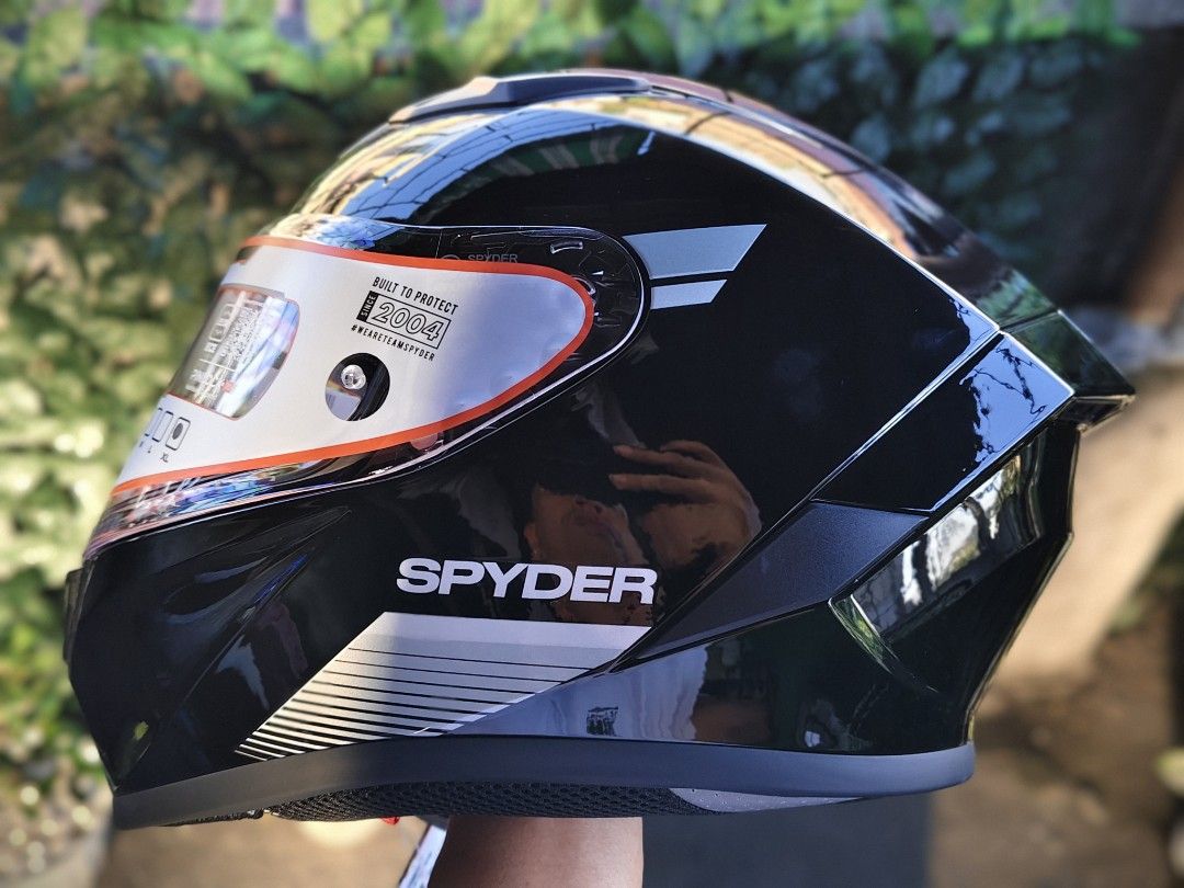 Spyder EOX Full Face Helmet Black/Grey Size XL (Category: Bicycles) located in Manila. Submitted by kuys_vince. (Listing ID 1470554902, Image 2). Description: - Brand new, never used with original factory tags and stickers attached - Model: Spyder EOX Full Face Motorcycle Helmet - Color: Glossy Black and Grey Graphics - Size: XL (61/62cm) - Safety Standard: ECE 22.06 certified - Visor: Pinlock prepared - Retention System: Quick release.