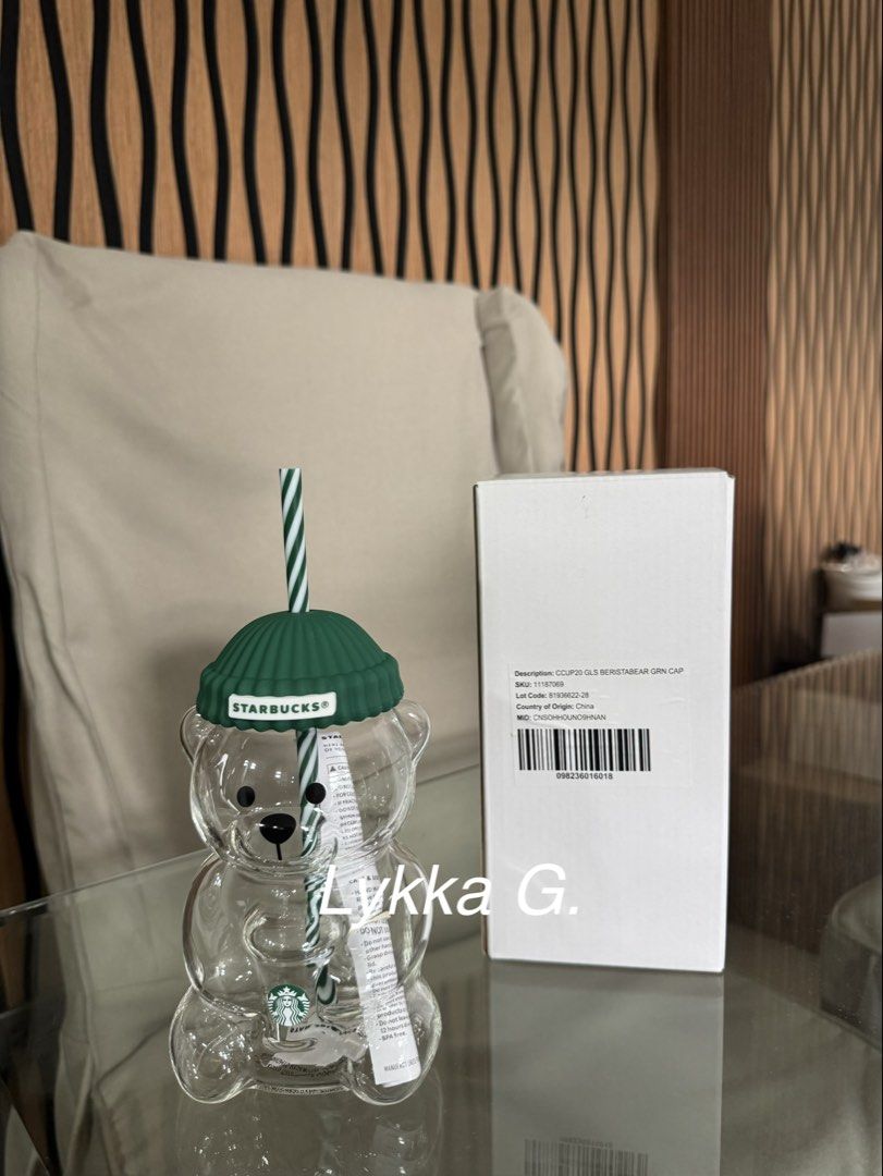 Starbucks Bearista Glass Cup (Category: Water Bottles & Tumblers) located in Quezon City. Submitted by vintage_ph (Listing ID 1470450598, Image 1). Description: - Never Used - 20 oz - PM for more deets.
