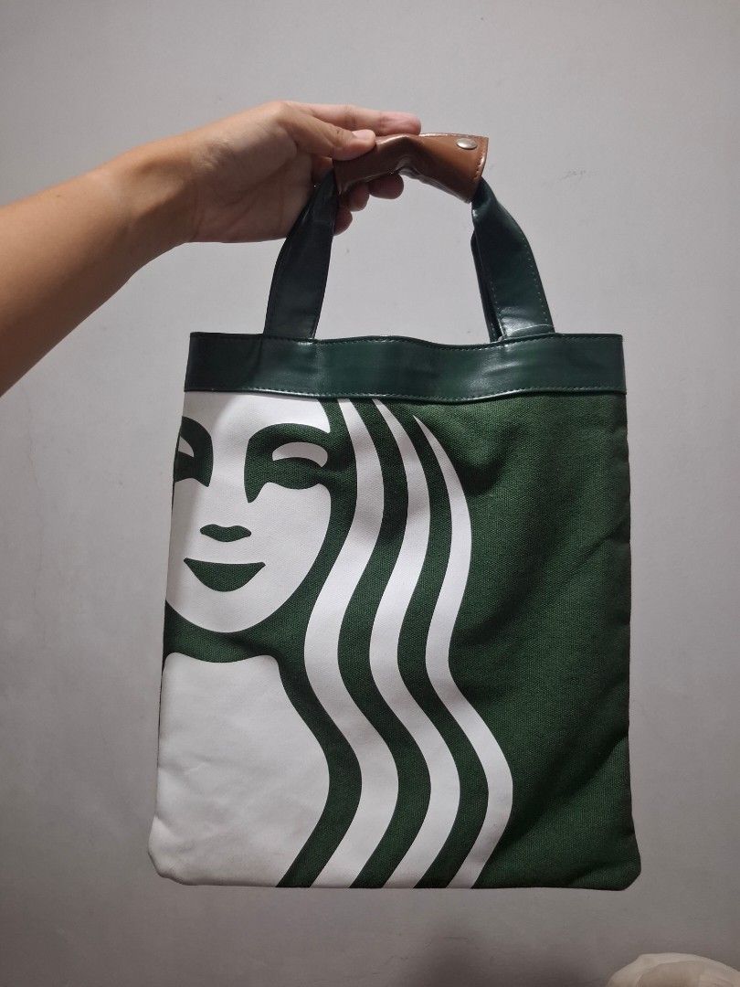 Starbucks Siren Core Green & Brown Tote Core Essentials (Category: Tote Bags) located in Abucay. Submitted by icia_marie18 (Listing ID 1470487286, Image 2). Description: Starbucks Siren Core Green & Brown Tote Core Essentials with tag, used once no issue.