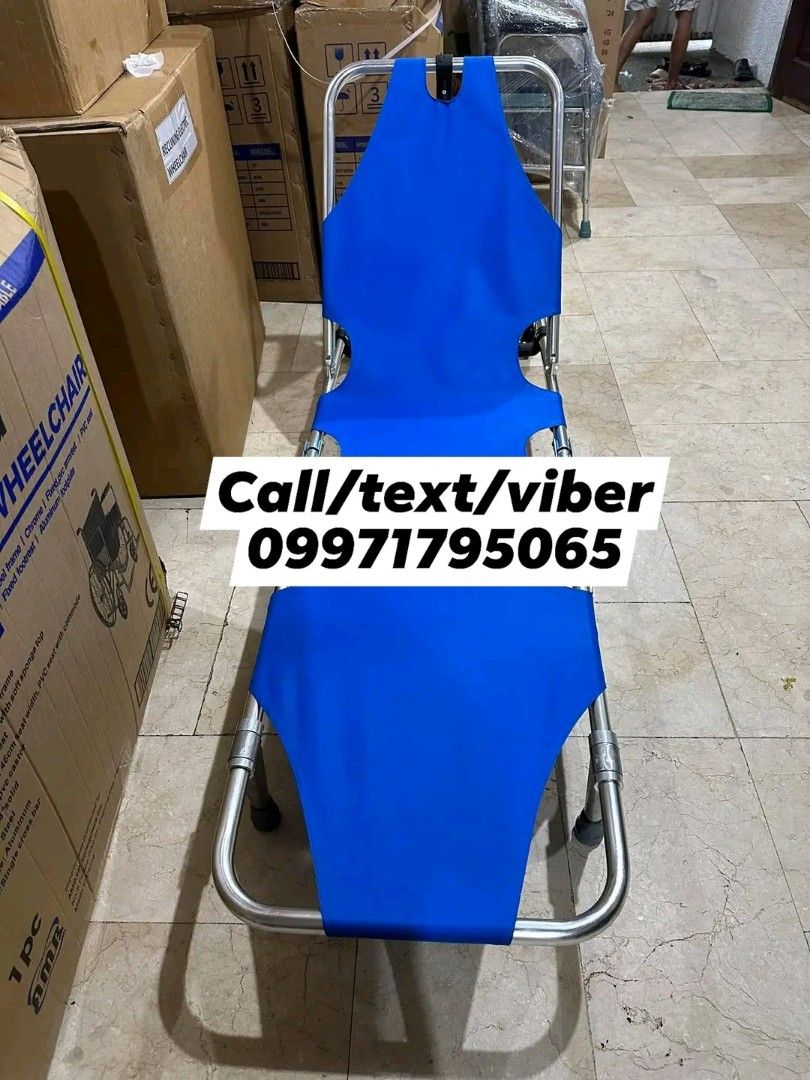 Stretcher with wheels (Category: Medical Supplies & Tools) located in Manila. Submitted by jecelj_295c8a (Listing ID 1470550678, Image 2). Description: Brand New Onhand COD or gcash via lalamove same-day delivery.