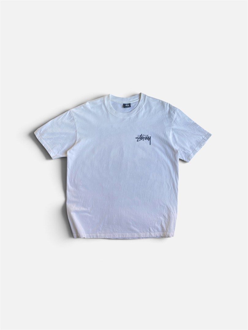 Stüssy Ocular Tee (Category: Tshirts & Polo Shirts ) located in Talavera. Submitted by adrnvault (Listing ID 1470471659, Image 1). Description: Issue: none Size: Xl Color: white Color rate: 9/10 Width: 22.5 Length: 28 .