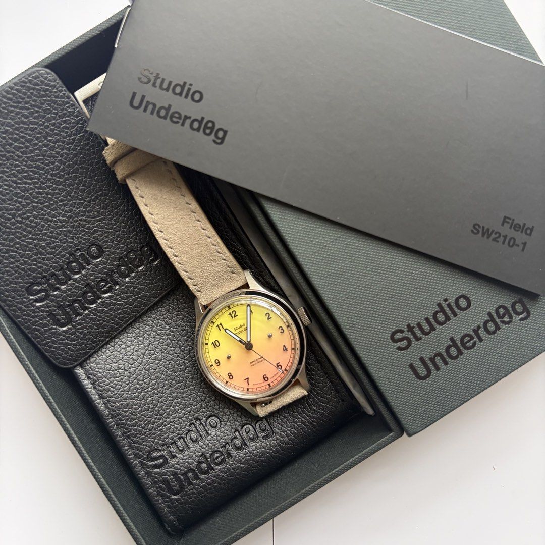 Studio Underdog 02 Series - Pink Lemonade Gen 2 (Category: Men's Watches) located in Manila. Submitted by timebaubles (Listing ID 1470420733, Image 2). Description: Like NEW! Studio Underd0g 02 Series - Pink Lemonade (Gen 2) - Full Set (with Box, Booklet and Watch Pouch) - 37.5mm - Assembled in Great Britain - Used once and the other times was only used to shoot our watch straps. .