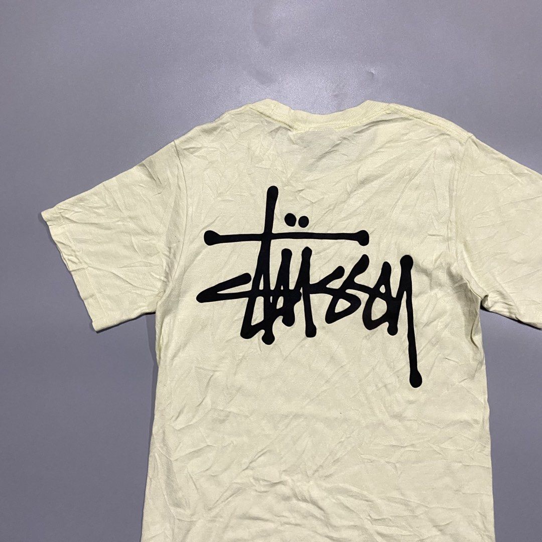 Stussy Basic Logo Tee Yellow (Category: Formal Shirts) located in Cebu City. Submitted by johngregmoldez03 (Listing ID 1470469012, Image 2). Description: Stussy Basic Logo Tee Yellow Authentic Size: XS on tag Dimension: 17 Width / 26 Length Color Rate: 10/10 Excellent to New - Need Wash Pm📩.