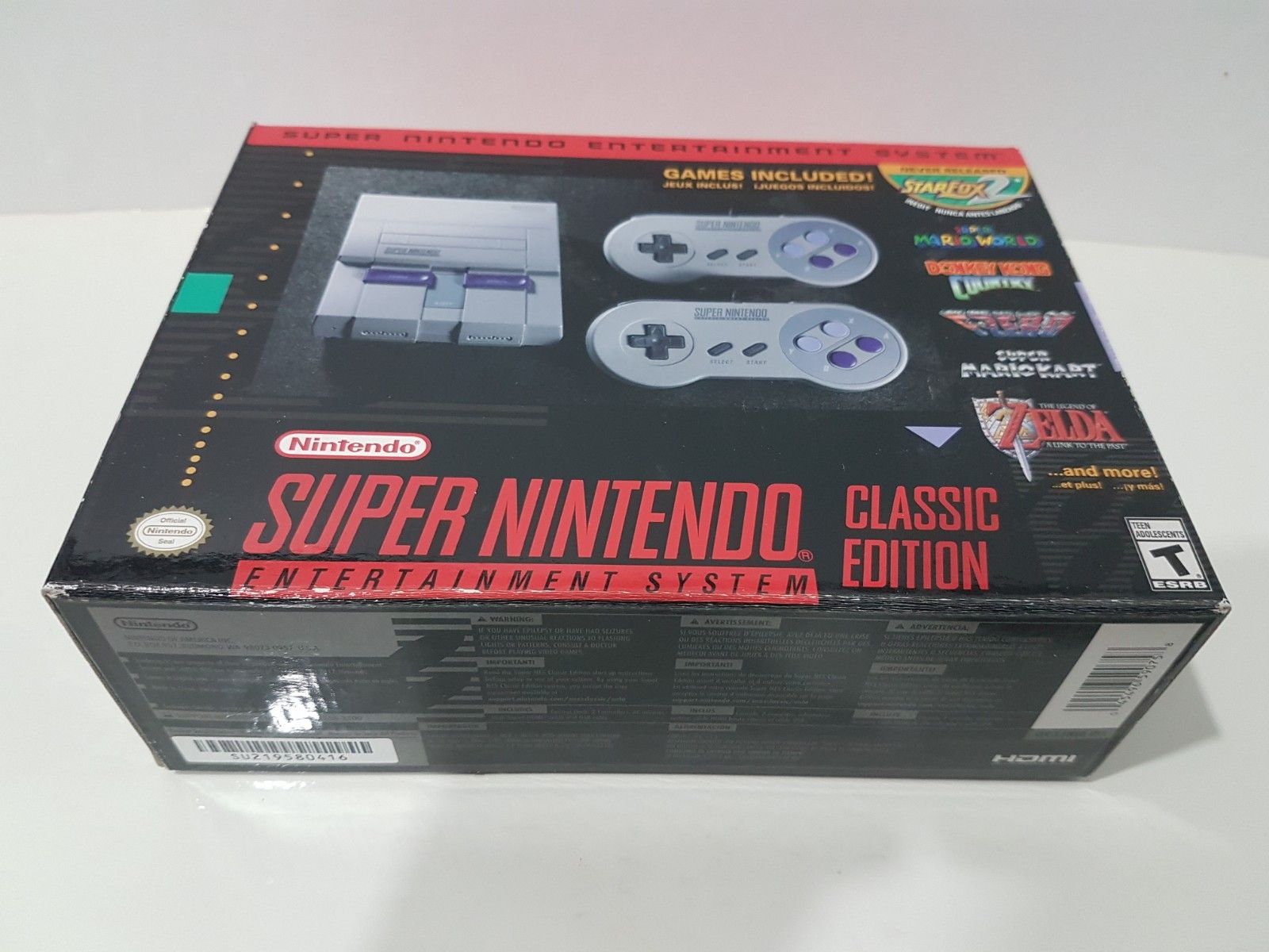 Super Nintendo Entertainment System SNES Classic Edition Mini Console ...