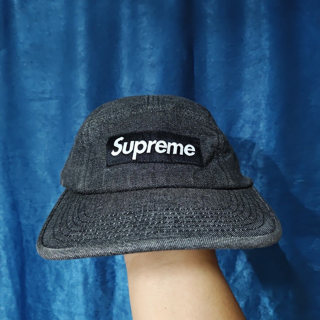 SUPREME FW14 WASHED DENIM CROC STRAP CAMP FIVE PANEL CAP (Category: Caps & Hats) located in Makati City. Submitted by upcycled.closeth (Listing ID 1470484379, Image 1). Description: - Authentic Supreme product - Size: One size fits all (men's) - excellent condition (deadstock) - croc strap leather - 100% Authentic (money back guarantee if proven to fake) - flaws: no flaws - No need to wash, ready to wear - Features design of supreme five panel de