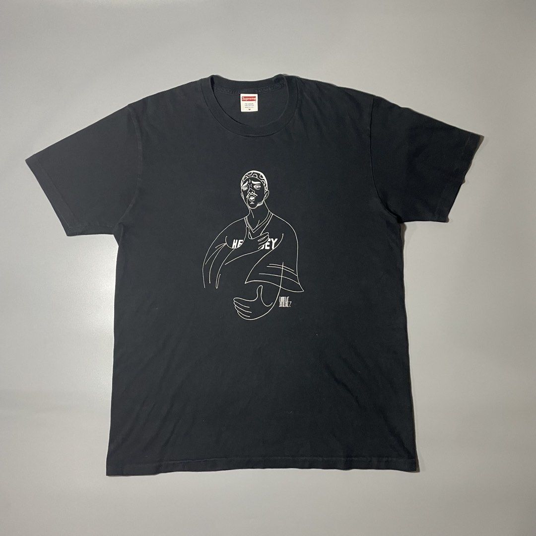Supreme Prodigy tee (Category: Tshirts & Polo Shirts ) located in Leyte. Submitted by vincentjohn3 (Listing ID 1470366307, Image 1). Description: Supreme Prodigy Tee Large Width 21.5 Length: 29 Issue: 1 tiny pinhole Excellent Condition Color Rate: 9.8/10 .