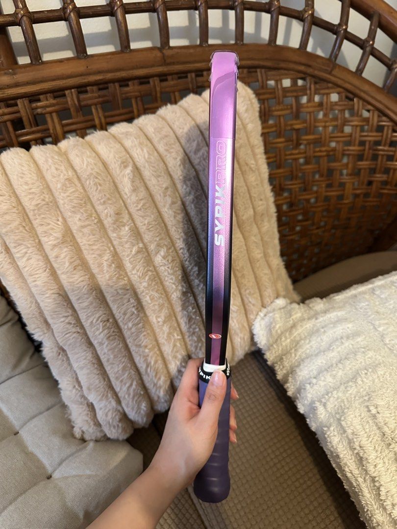 Sypik Triton 5 Pro Pickleball Paddle (Category: Racket and Ball Sports) located in Quezon City. Submitted by chkjkl (Listing ID 1470428754, Image 3). Description: •purpe haze •only used 5x •edge tape since day 1 •padde cover and extra edge tape included •no issues, no scratches •lady owned •RFS: quitting.