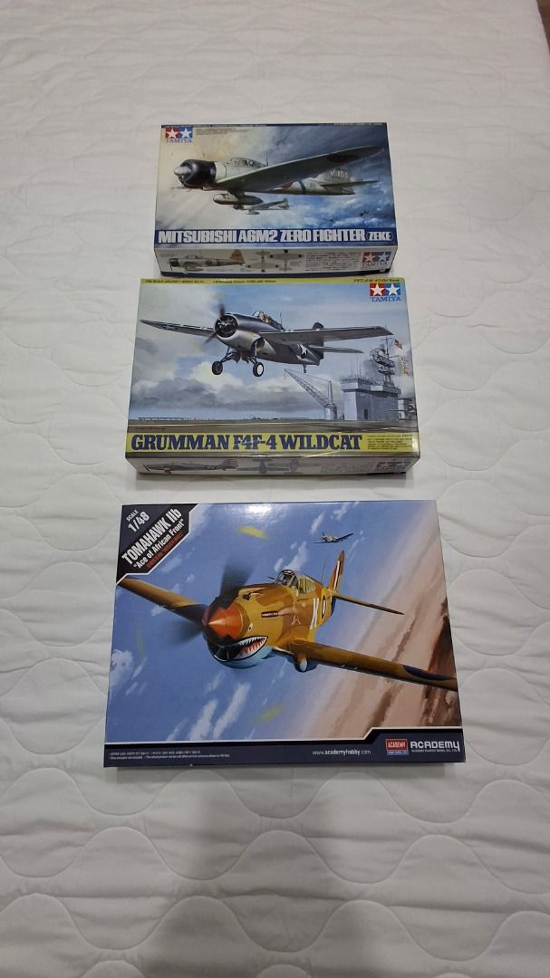 Tamiya A6M2-Zero 1/48 Scale Model Airplane (Category: Gundam & Model Kits) located in Las Pinas. Submitted by emyemy5 (Listing ID 1470528569, Image 2). Description: - Item: Tamiya Mitsubishi A6M2 Zero plastic model kit - Condition: Unassembled, all parts 100% sealed in original plastic bags - Inclusions: Complete instruction manual, tech tips sheet, and decals - Box Condition: Shows minor wear along the edges, but contents are pristine - Perfect 