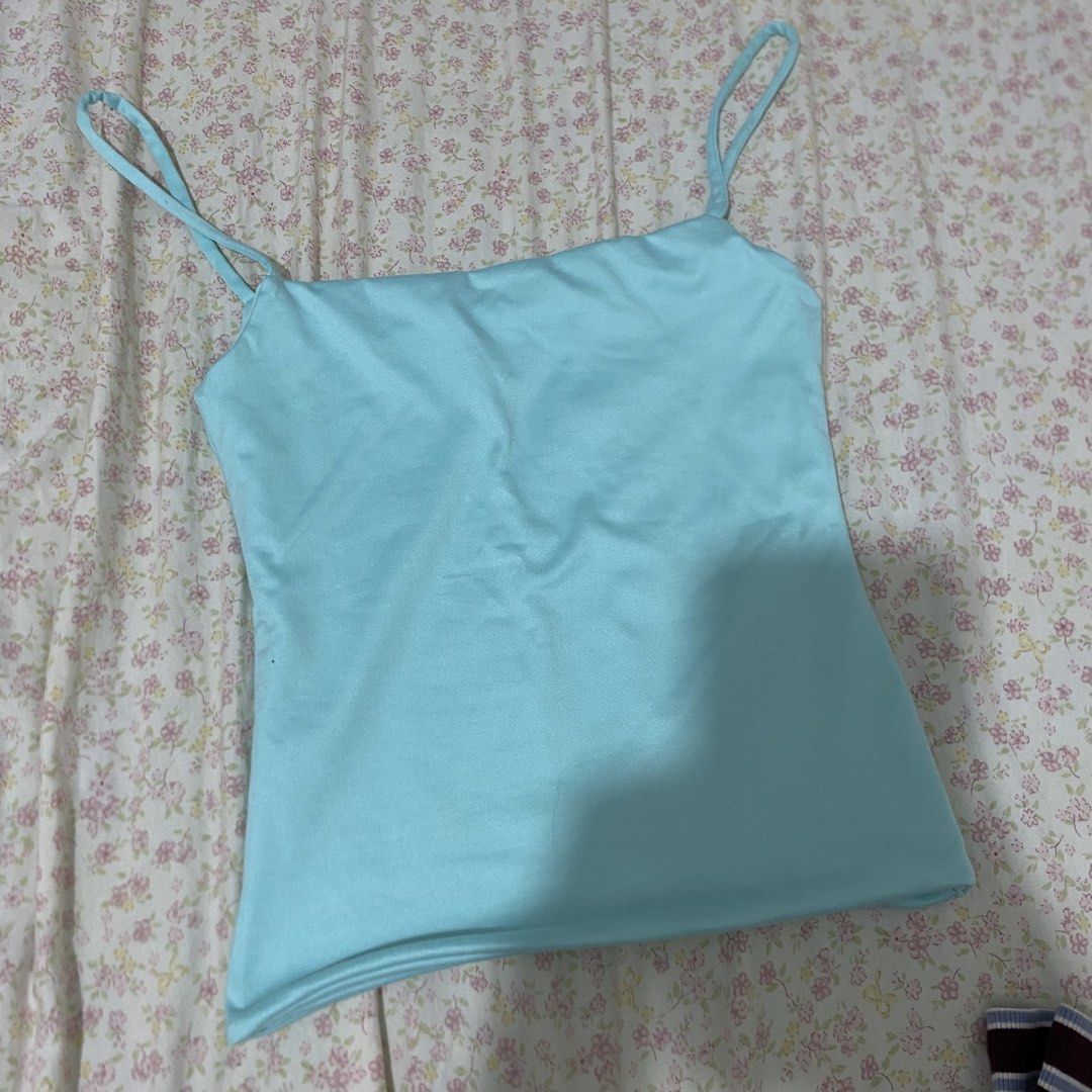 teal blue spaghetti strap cami top (Category: Sleeveless) located in Davao. Submitted by hercloset.dvo (Listing ID 1470474275, Image 1). Description: .