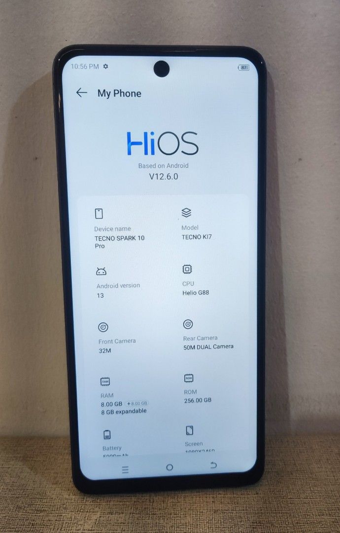 Tecno Spark 10 Pro 8+8/256gb. (Category: Android Others) located in Manila. Submitted by niikashop (Listing ID 1470444170, Image 2). Description: for sale Tecno Spark 10 Pro 8+8gb.ram 256gb.internal 5000mah.batt. fingerprint side no issue at all working , minor dents only check to sawa pm po php: 4200.