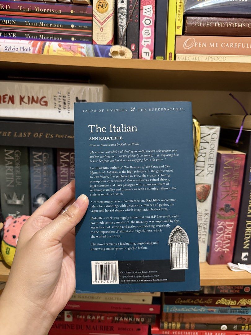 The Italian by Ann Radcliffe (Category: Storybooks) located in Quezon City. Submitted by sevenpiecesmnl (Listing ID 1470495771, Image 2). Description: - brand new - no issues - check each photo for its condition - comment “M” or “mine” to secure! 💌 - shipping will be on TUESDAY Php 350 This is a Barnes and Noble Collection. I will give free shipping for sure buyer. Layaways are also accepted (1 week) as long as you provide at least a 50% downpay
