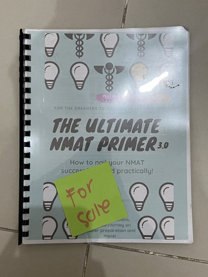 The Ultimate NMAT Primer 3.0 Review Center Notes (Category: Textbooks) located in Pateros City. Submitted by tatafinds (Listing ID 1470541915, Image 1). Description: The Ultimate NMAT Primer 3.0 | NMAT Reviewer for Medical School Applicants Condition: Good as new 🏷️ Price: 250 🧾 RFS: Decluttering 🚕 Shipping via Lalamove ‼️ PAYMENT FIRST ‼️ 📌 Location: Metro Manila pm to order !.