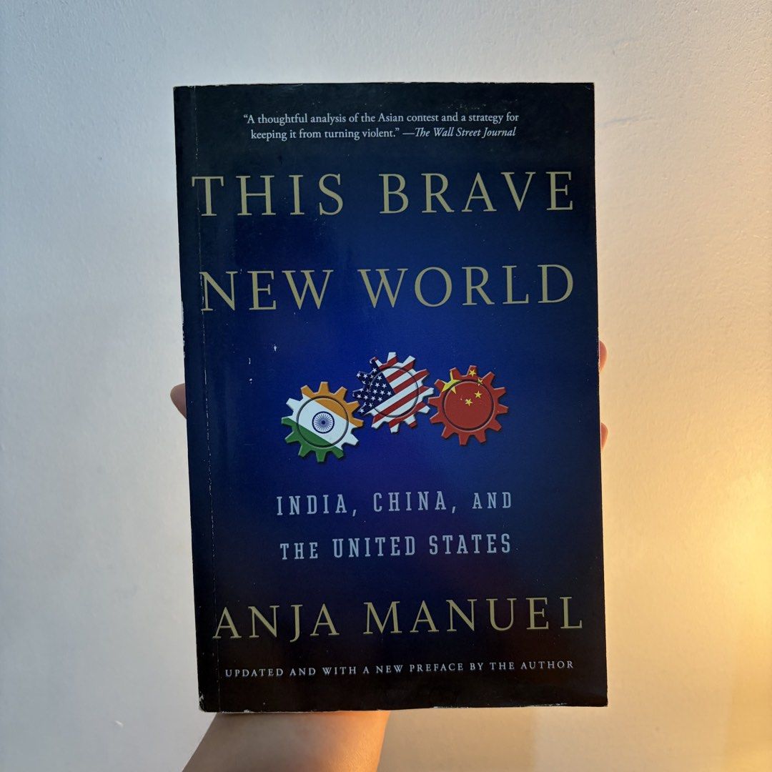 This Brave New World by Anja Manuel (Category: Storybooks) located in Manila. Submitted by ajdeclutter (Listing ID 1470451448, Image 1). Description: Paperback copy of This Brave New World by Anja Manuel, focusing on India, China, and the United States. Published by Simon & Schuster Paperbacks. Some foxing spots on the page edges and back cover. Interior pages clean and readable..