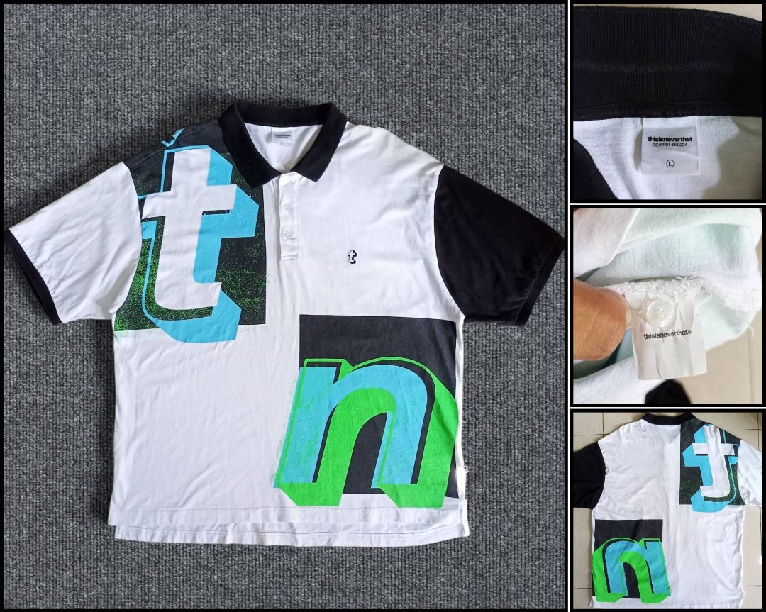 Thisisneverthat Poloshirt (Category: Tshirts & Polo Shirts ) located in General Santos City (Dadiangas). Submitted by collection_9500 (Listing ID 1470541328, Image 1). Description: Thisisneverthat Poloshirt 23.5 x 27-29 XLarge Excellent Gensan loc Pm for inquiries All are thrifted items and needwash.