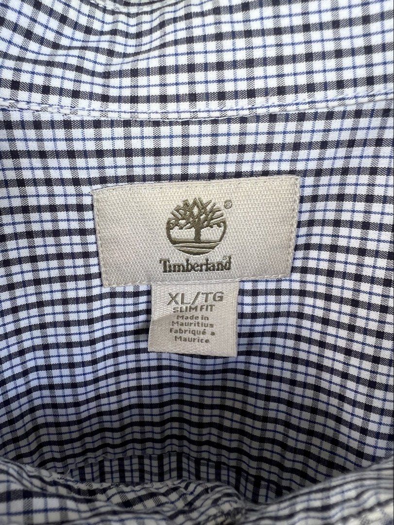 Timberland Gingham Print Button Down Collar/ Shirt (Category: Formal Shirts) located in Cavite. Submitted by slumbermanila (Listing ID 1470395150, Image 3). Description: Timberland Gingham Print Button Down Collar/ Shirt see photos for right measurements in good condition .
