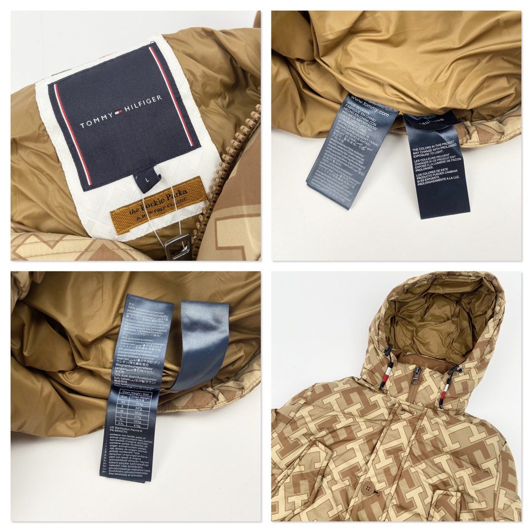 Tommy Hilfiger (Category: Coats, Jackets and Outerwear) located in Manila. Submitted by draftdrops (Listing ID 1470438353, Image 2). Description: Puffer jacket,zip and button,Rubber logo on sleeve , all over design , brand new with tag and like new condition Width :25 Length :35 Size:xl .