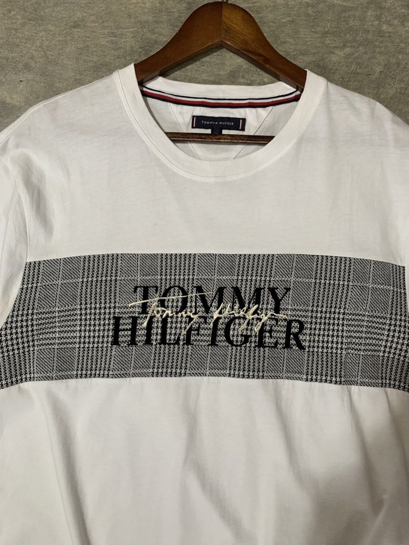 Tommy Hilfiger Needle Punch Check Panel Tee (Category: Tshirts & Polo Shirts ) located in Tibiao. Submitted by notaveragethrift (Listing ID 1470497116, Image 2). Description: Width- 21.5 Length- 28.5 CR- 9.8/10 or better Excellent Condition Need wash No issue.