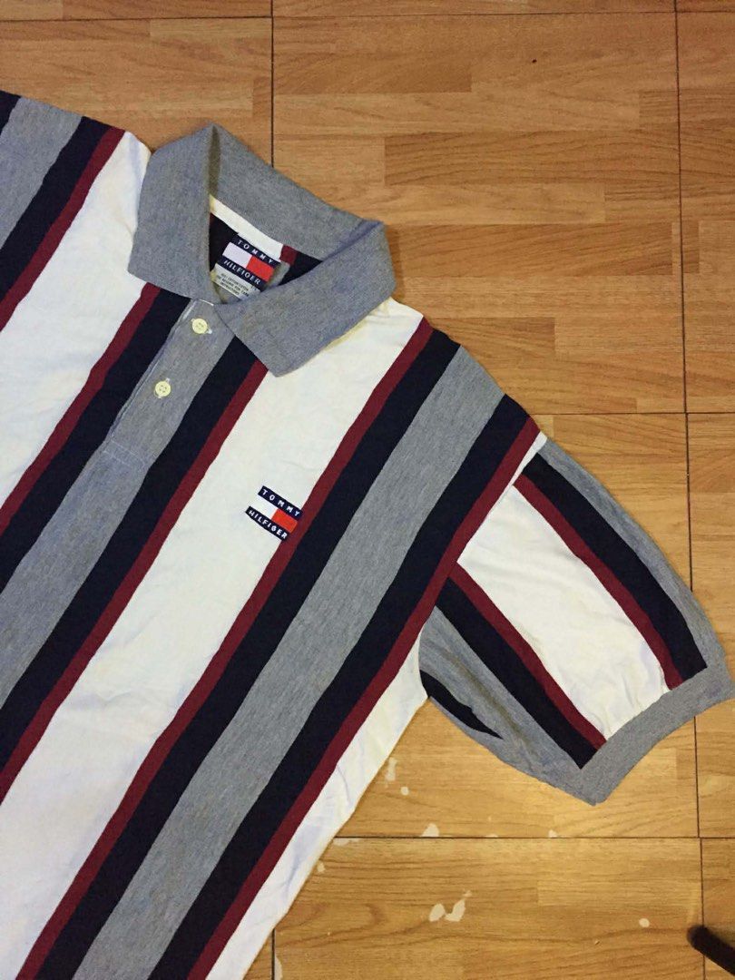 Tommy Hilfiger Polo Shirt Stripes (Category: Formal Shirts) located in Manila. Submitted by a.stmngo (Listing ID 1470535872, Image 2). Description: Tommy Hilfiger Stripes Polo Shirt Size Large Width 21 inches / Length 28 inches Minimal scratch (see last picture) Good Condition 📍Manage your Expectation, Item is thrifted. 📍Nagcarlan, Laguna.