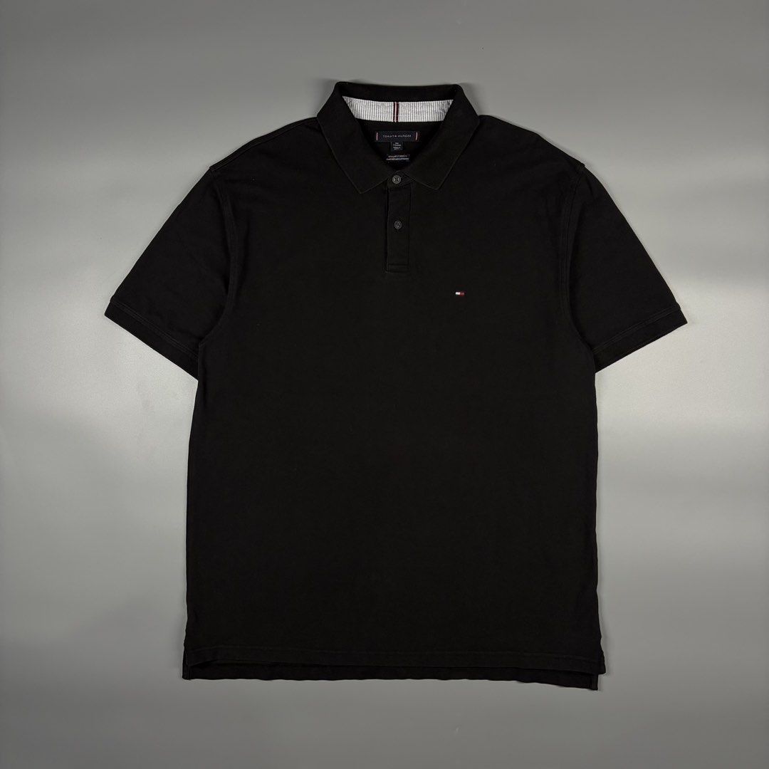 Tommy Hilfiger Poloshirt (Category: Formal Shirts) located in Cavite. Submitted by onebeancent (Listing ID 1470459111, Image 2). Description: Size: XL Dimension: 23" Width | 30" Length Color: Black Color Rate: 9.5/10 Issue: None Condition: Excellent Price: 780php Additional Shipping Fee (J&T Small Pouch) 75php Luzon 100php visayas 120php mindanao.