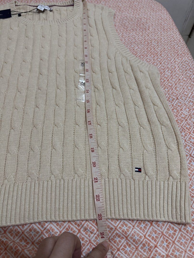 Tommy Hilfiger Sleeveless Knitted Blouse (Category: Announcements) located in Quezon City. Submitted by branded_jo (Listing ID 1470457252, Image 3). Description: Original Tommy Hilfiger Sleeveless Knitted Blouse Xl on tag Color Beige Brand new with tag Bought in Canada Lalamove Ready.