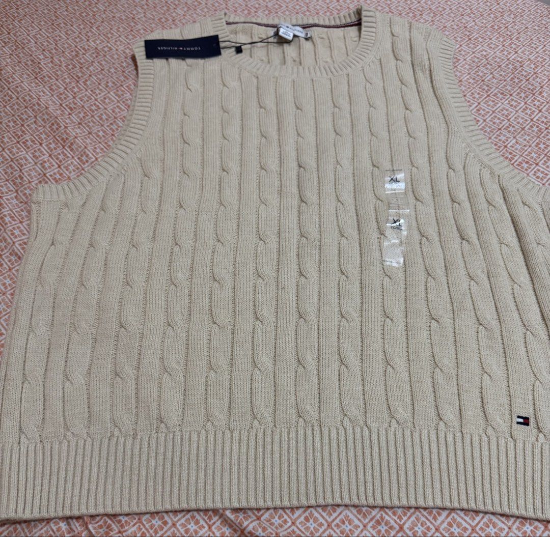 Tommy Hilfiger Sleeveless Knitted Blouse (Category: Announcements) located in Quezon City. Submitted by branded_jo (Listing ID 1470457252, Image 2). Description: Original Tommy Hilfiger Sleeveless Knitted Blouse Xl on tag Color Beige Brand new with tag Bought in Canada Lalamove Ready.