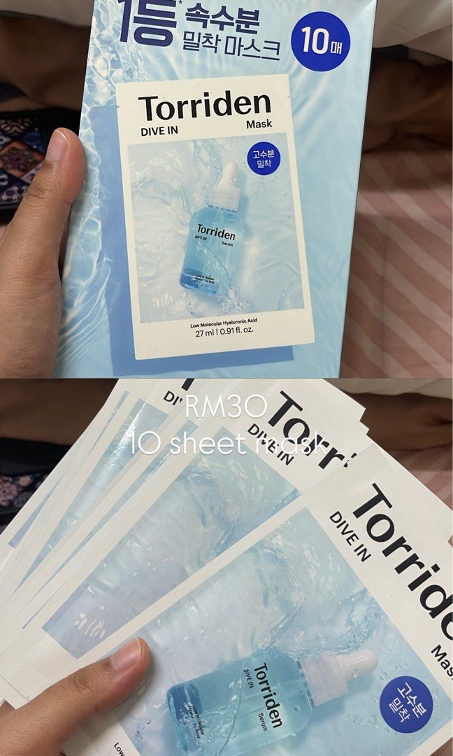 Torriden Sheet Mask, Beauty & Personal Care, Face, Face Care on Carousell