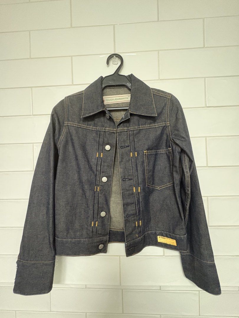 Tough Jeansmith Denim Type 1 Jacket XS (Category: Coats, Jackets and Outerwear) located in Manila. Submitted by bili.jn (Listing ID 1470511456, Image 2). Description: Brand: Tough Jeansmith (Hong Kong brand) Size: XS (fits small to semi-medium frames) Condition: 10/10 Sturdy Type 1 Jacket with nice contrast stitching and silver-tone metal buttons .